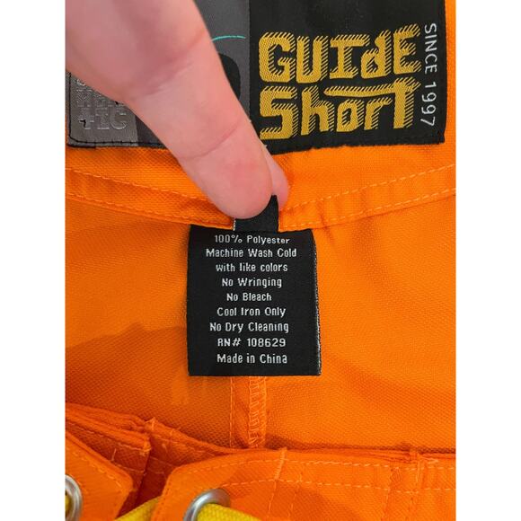 Immersion Research Authentic Guide Shorts Mens Size 14 Orange Kayak Rafting - Picture 8 of 10